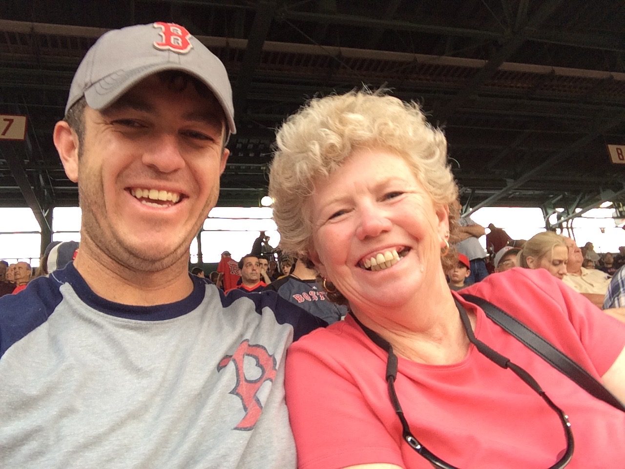 Chris and Joan at a ballgame enjoying the day